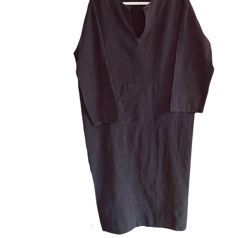 Jacansi Black Women's Dress linen & cotton. Size 2XL